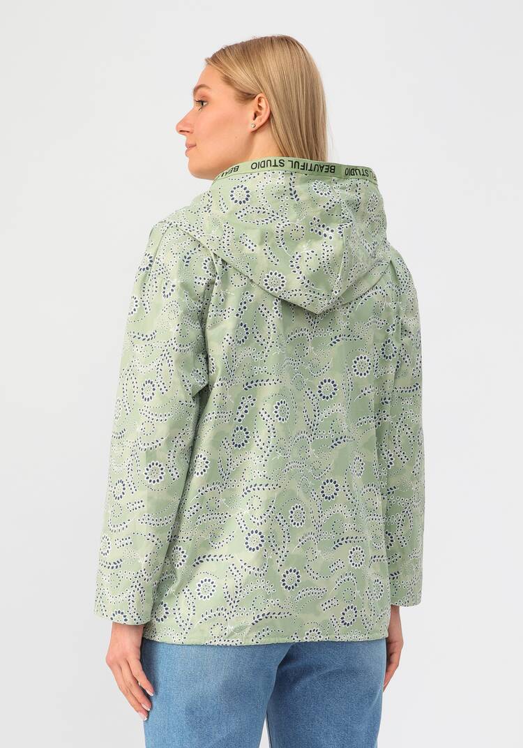 Ветровка с цветочным принтом шир.  750, рис. 17