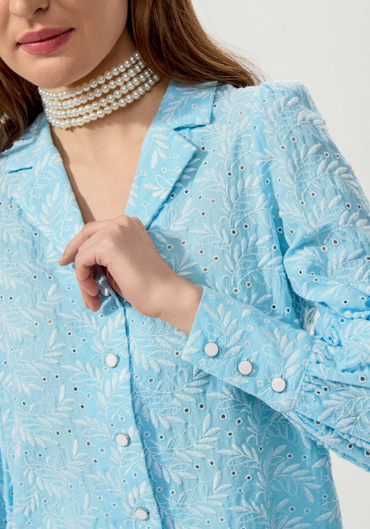 Блуза с английским воротником из шитья шир.  750, рис. 16