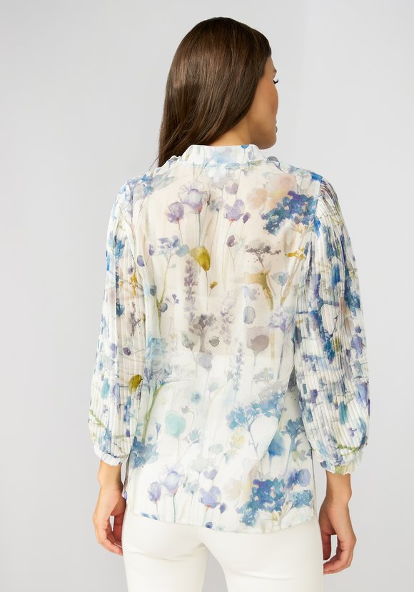 Блуза с бантом и плиссировкой по рукавам шир.  580, рис. 3