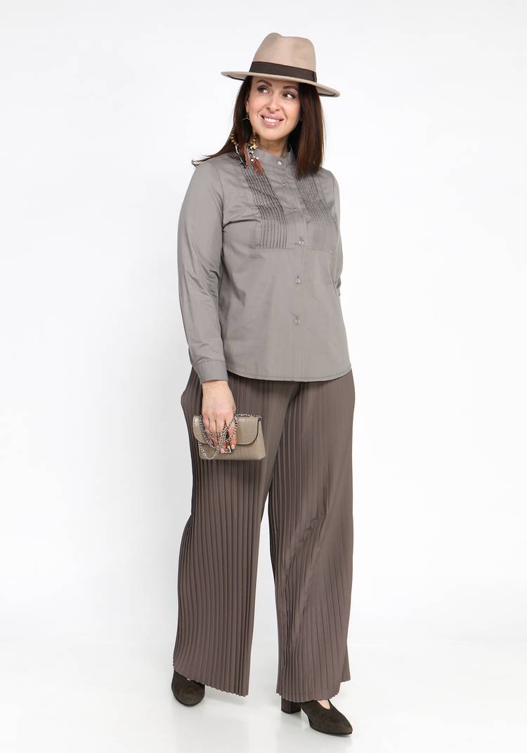 Брюки широкие плиссе на резинке шир.  750, рис. 3