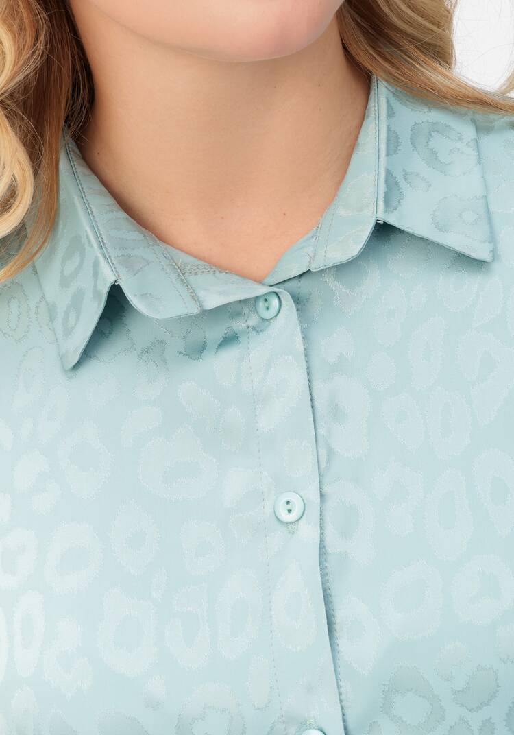 Рубашка атласная с анималистичным принтом шир.  750, рис. 19