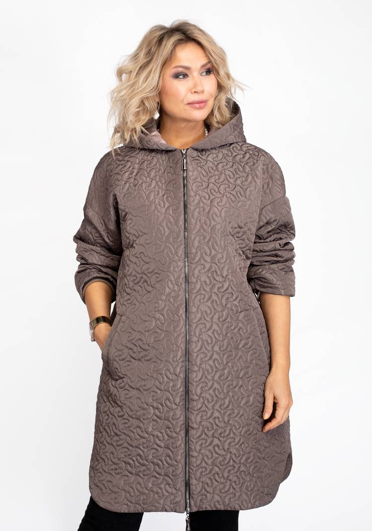 Пальто стеганое с застежкой-молнией шир.  750, рис. 5