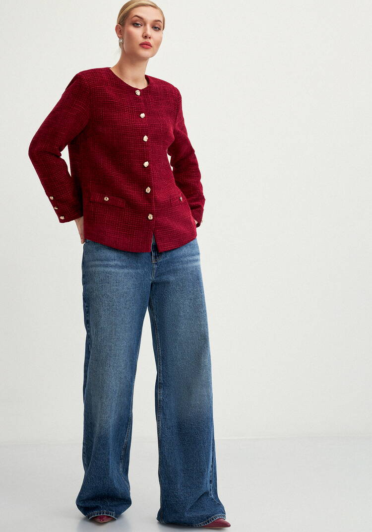 Жакет на подкладе из твида шир.  750, рис. 2