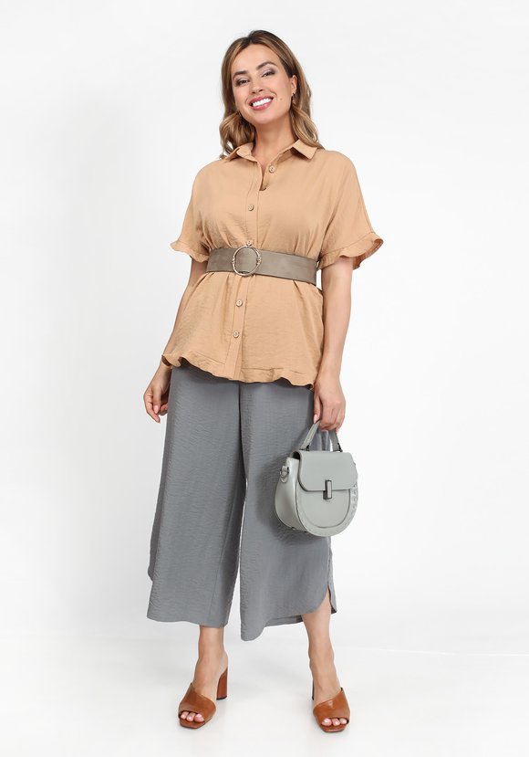 Блуза свободного силуэта с воланами шир.  580, рис. 3