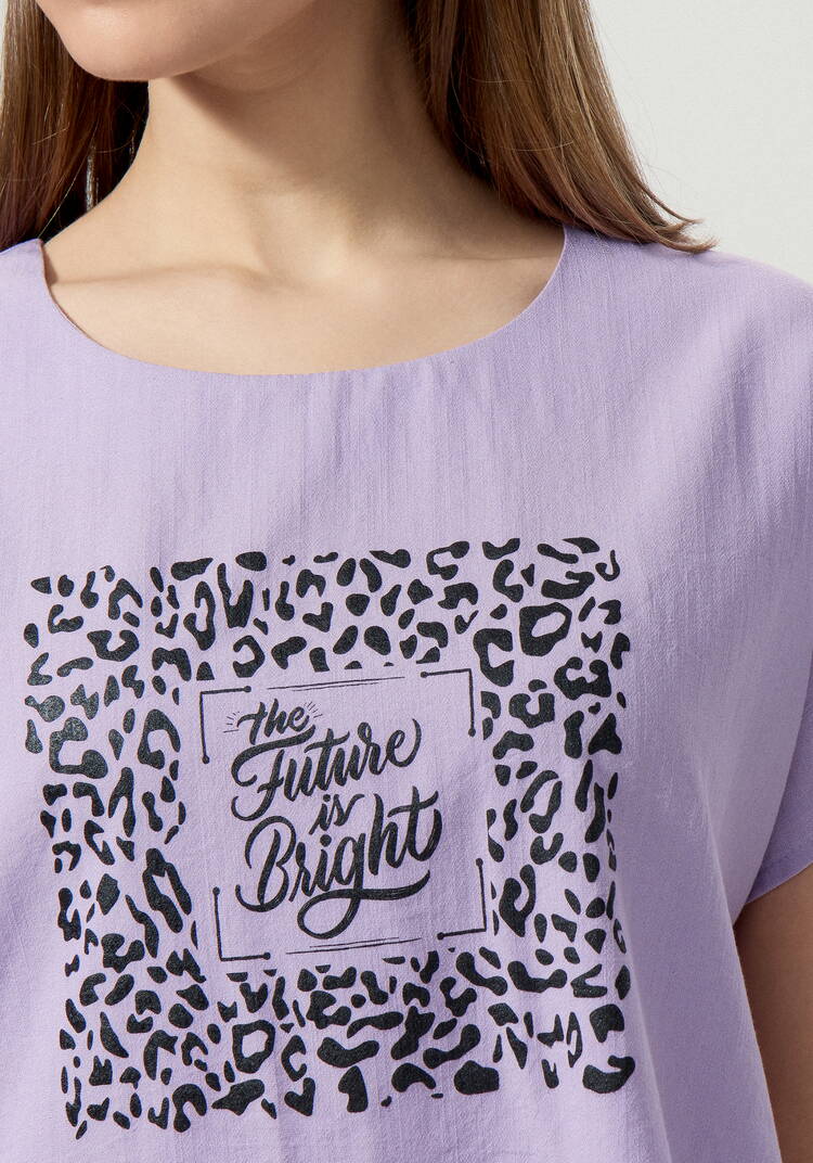 Топ с принтом свободного кроя шир.  750, рис. 5