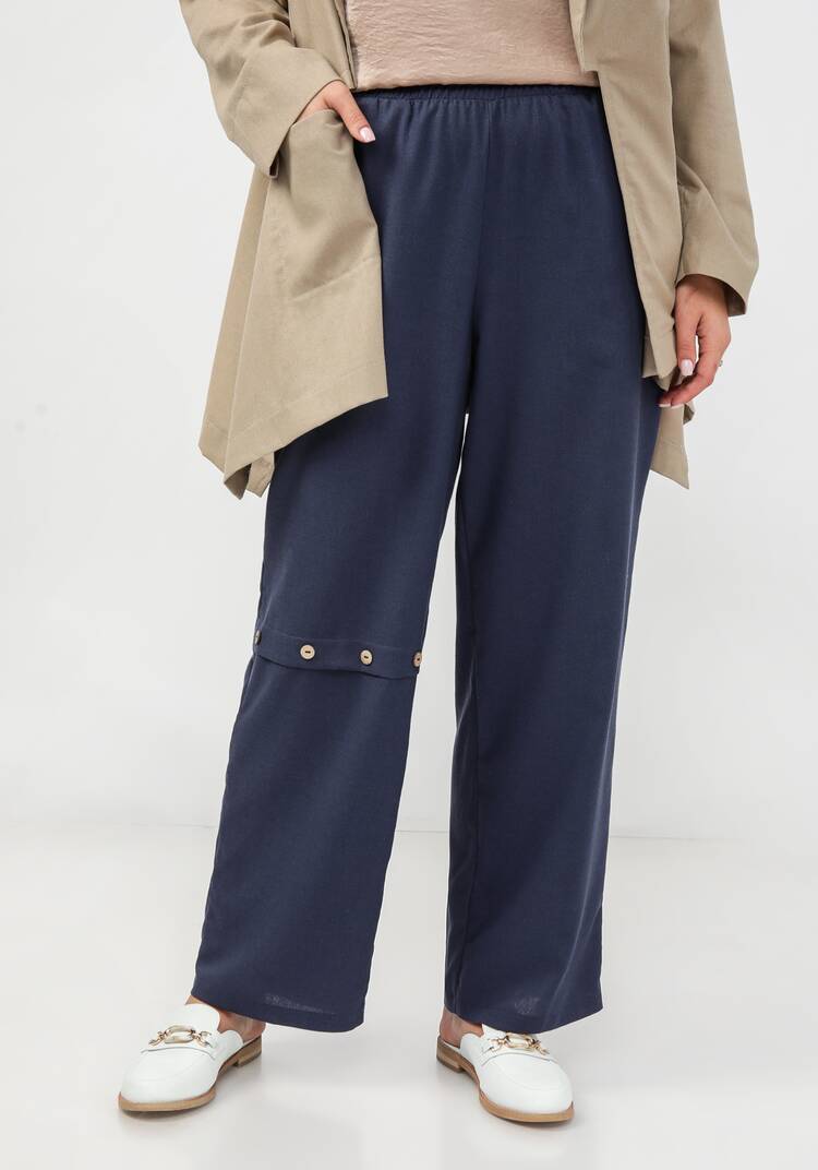 Брюки с декоративной складкой впереди шир.  750, рис. 23