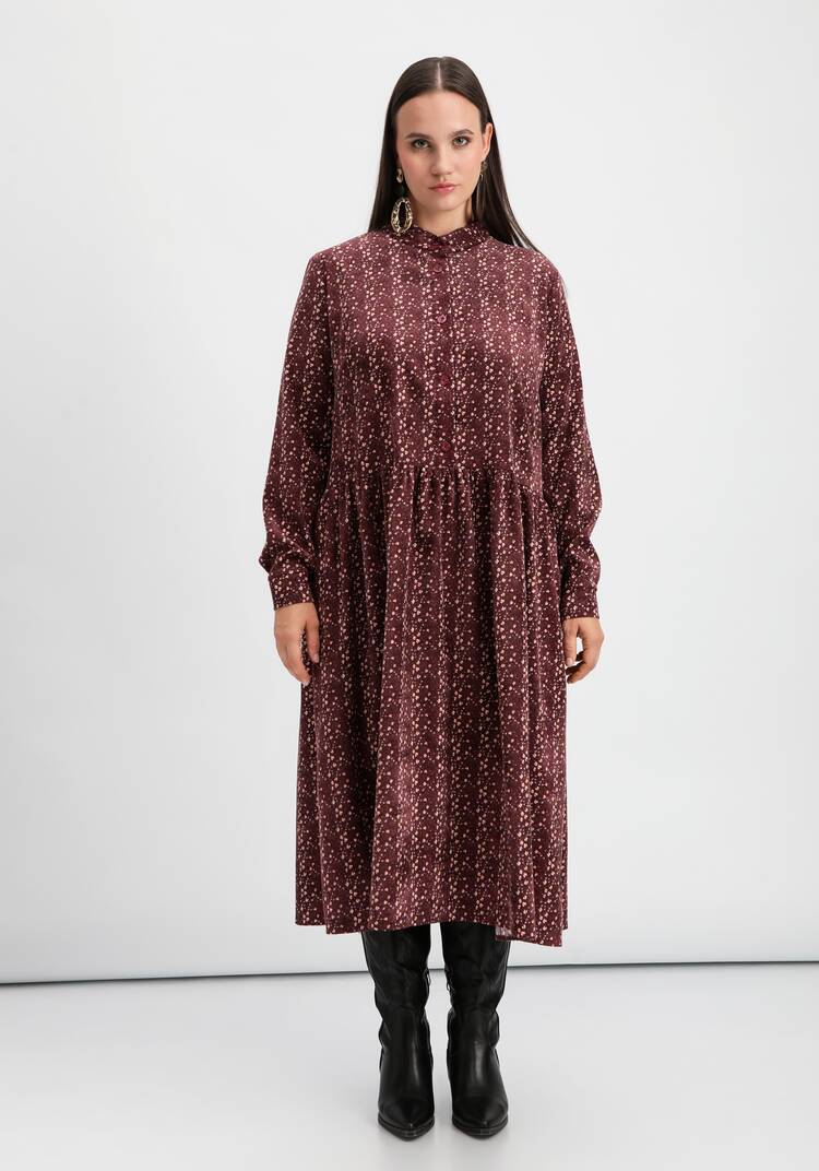 Платье оверсайз с принтом мильфлер шир.  750, рис. 4