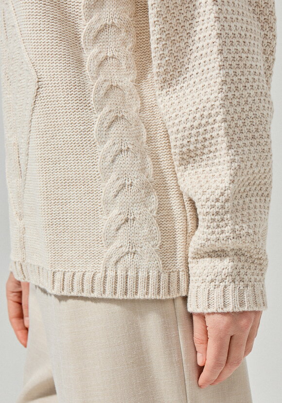 Джемпер с комбинированным фактурным рисунком шир.  580, рис. 5