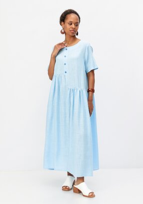 Платье с декоративной планкой и пуговицами