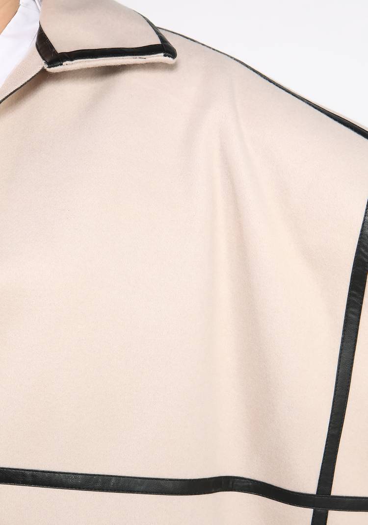 Кейп с отделкой из экокожи шир.  750, рис. 8