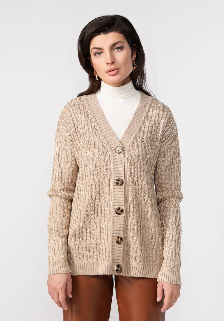 Кардиган удлиненный с объемными косами шир.  750, рис. 4