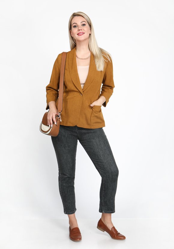 Жакет классический однобортный шир.  580, рис. 23