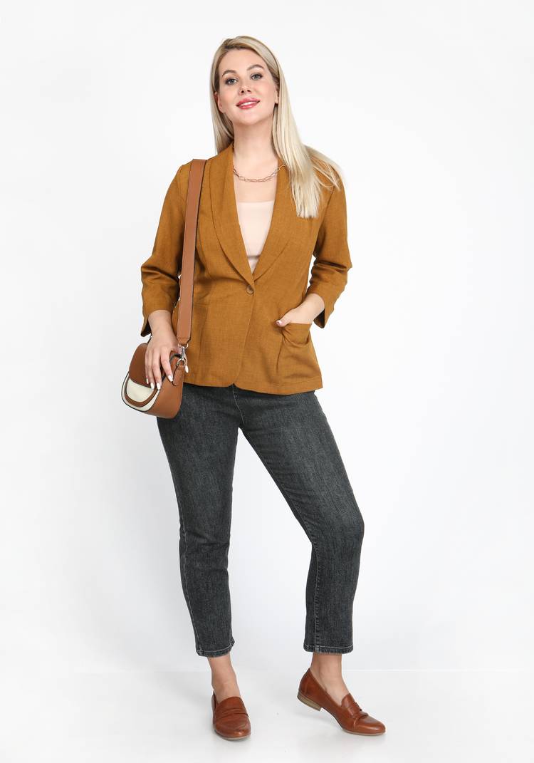 Жакет классический однобортный шир.  750, рис. 23