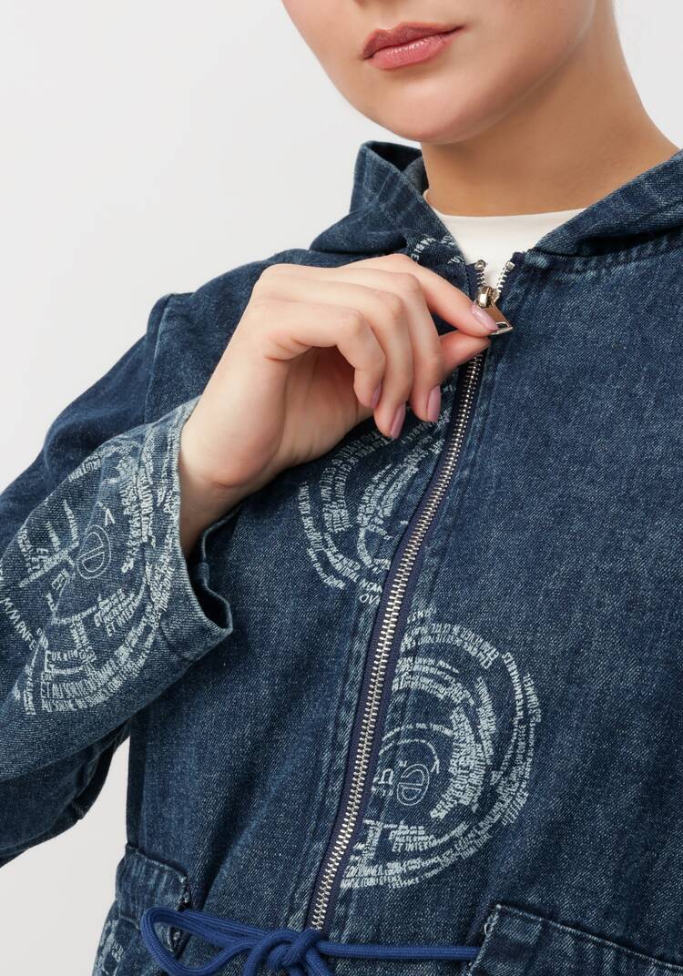 Джинсовая куртка удлиненная шир.  750, рис. 5