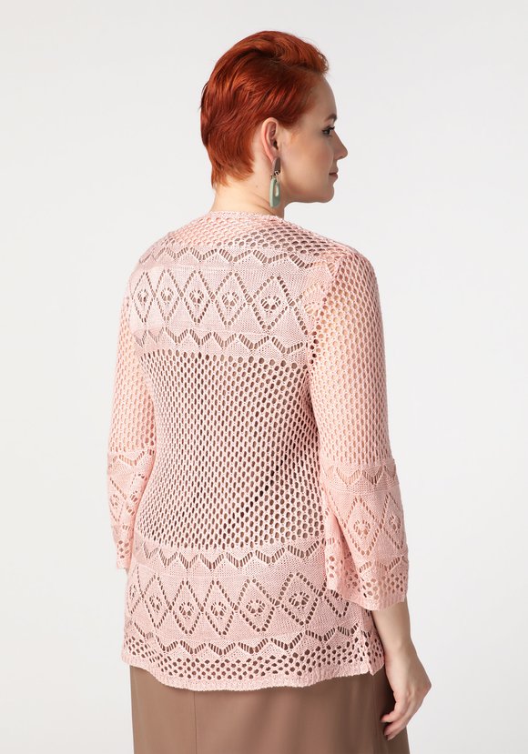 Кардиган Ажурное сочетание шир.  580, рис. 6