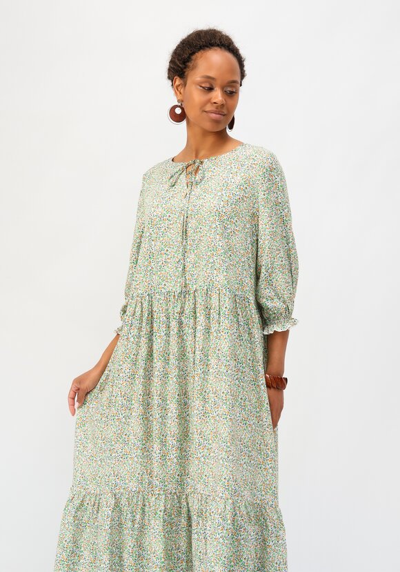 Платье с ярусами из штапеля шир.  580, рис. 27