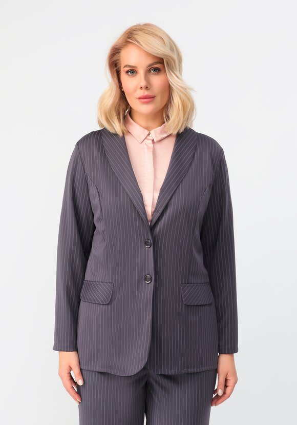 Пиджак однобортный в полоску шир.  580, рис. 43