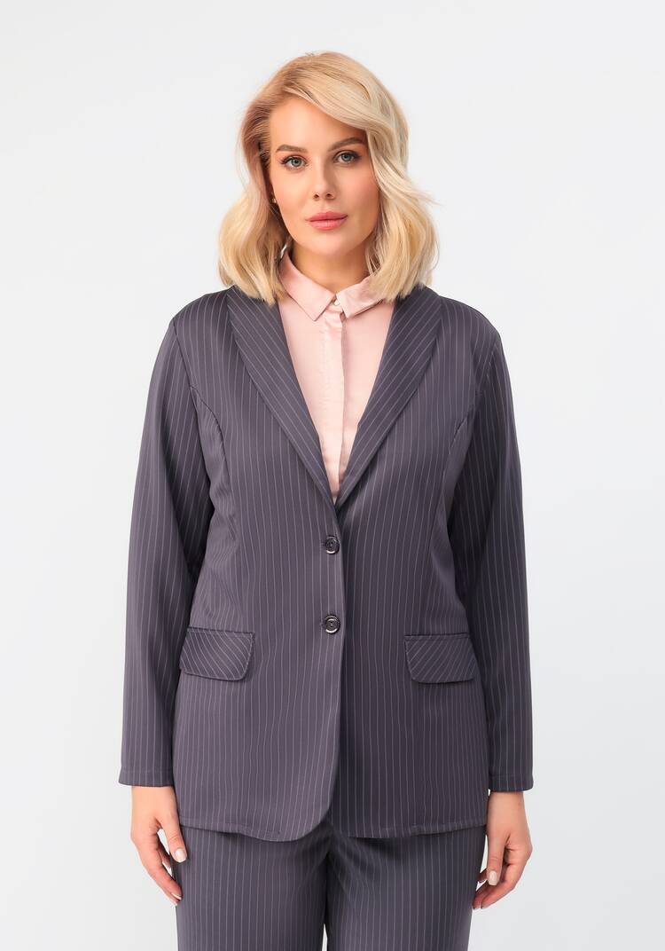 Пиджак однобортный в полоску шир.  750, рис. 43
