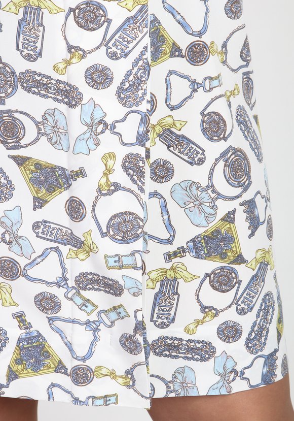 Платье прямого кроя с лаковым ремешком шир.  580, рис. 6