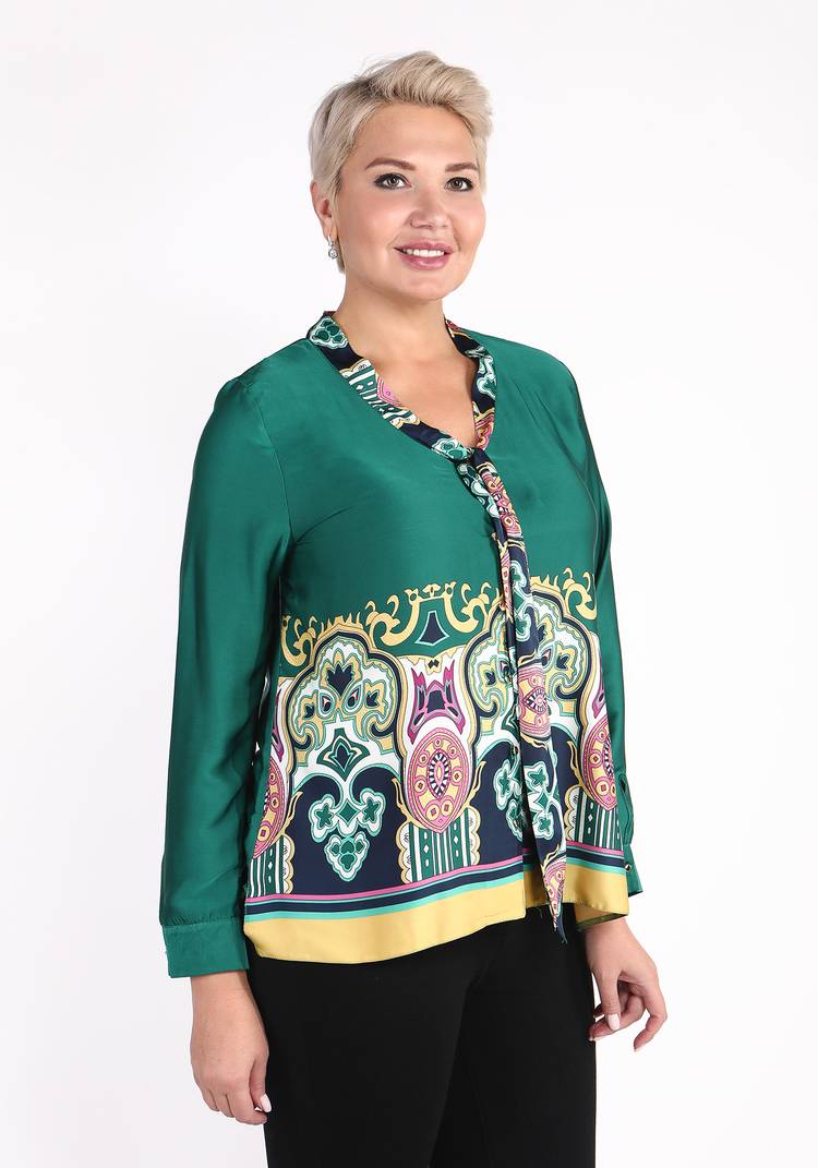 Блуза классическая с бантом Жасмин шир.  750, рис. 2