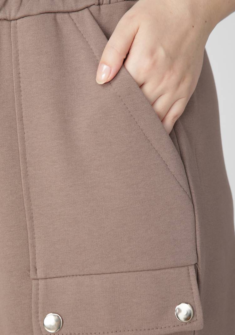 Брюки свободные на резинке с карманами шир.  750, рис. 4