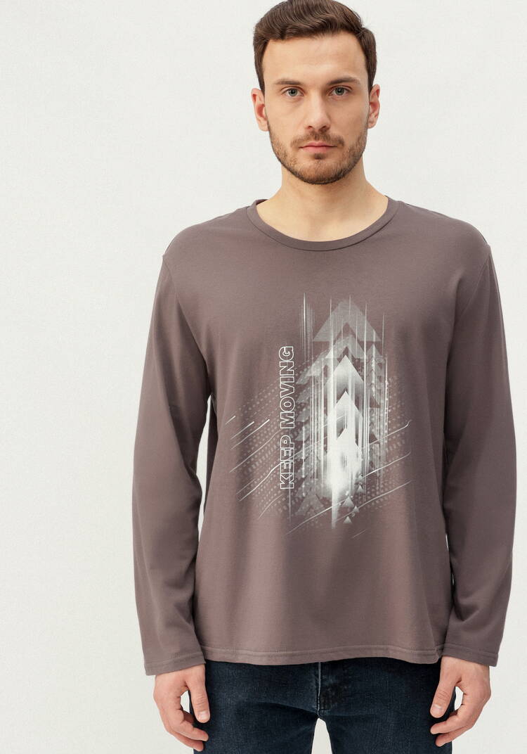 Комплект мужских лонгсливов с принтом шир.  750, рис. 34