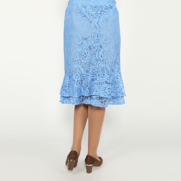 Юбка на резинке кружевная шир.  580, рис. 27