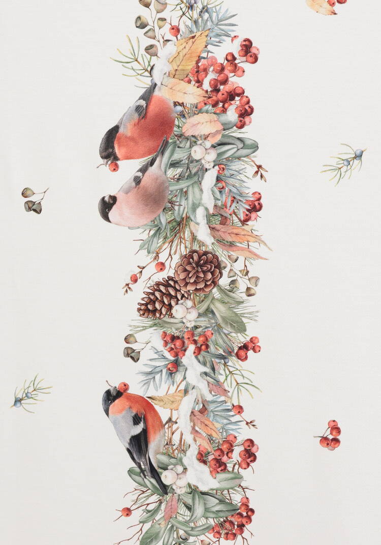 Скатерть Снегири шир.  750, рис. 6