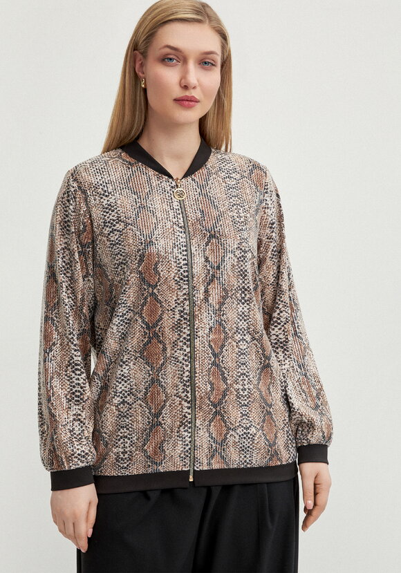 Бомбер с пайетками на подкладке шир.  580, рис. 13