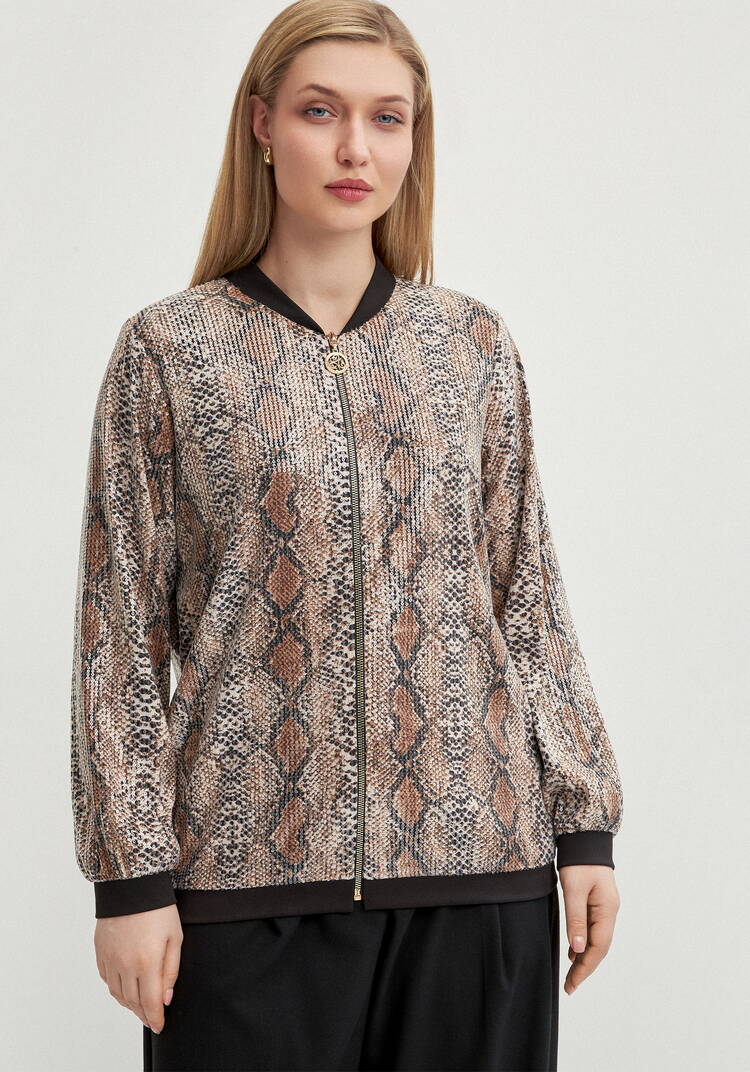 Бомбер с пайетками на подкладке шир.  750, рис. 13