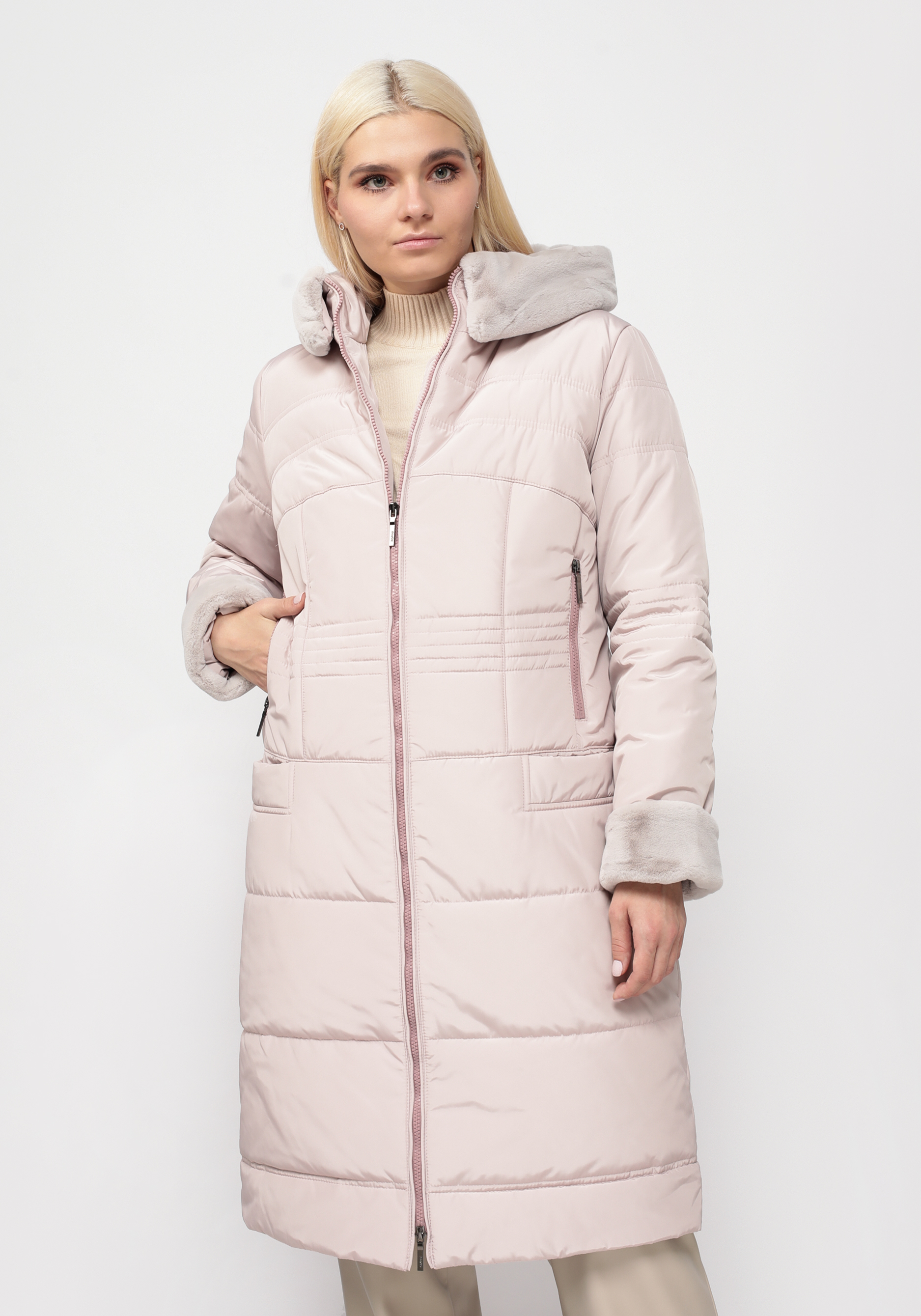 Пальто "Теона" Dizzy Way, цвет розовый, размер 50