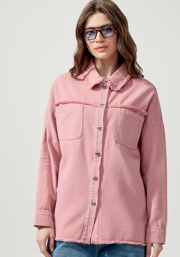 Джинсовая куртка с бахромой по краям шир.  580, рис. 28