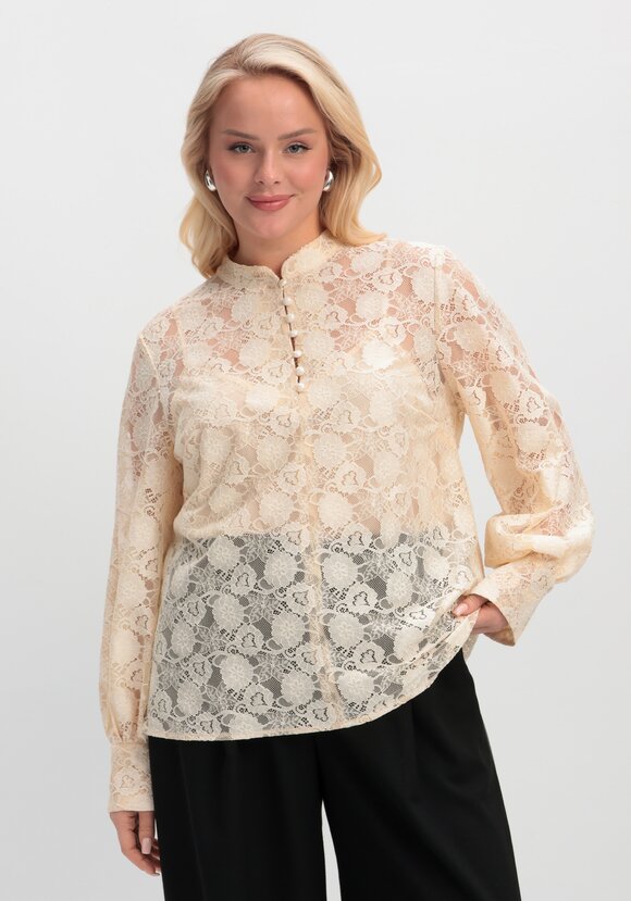 Блуза ажурная с цветочным принтом шир.  580, рис. 10