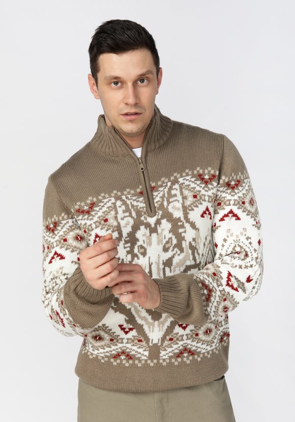 Свитер с жаккардовым рисунком Лаурент шир.  580, рис. 1