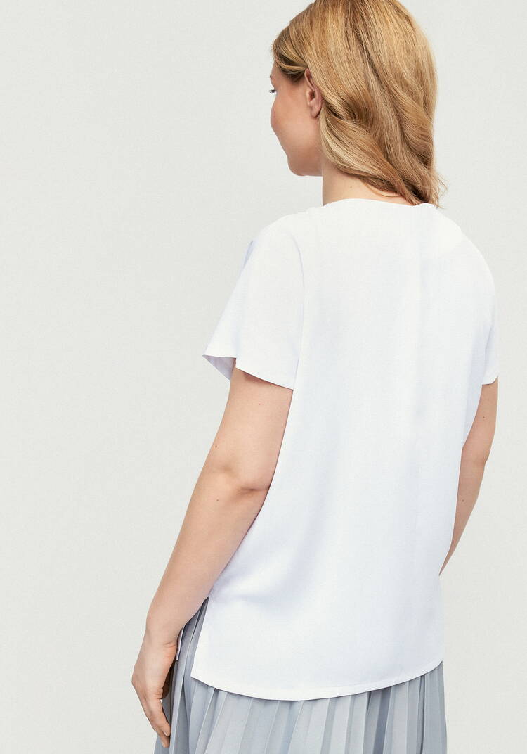 Блуза с принтом с напылением шир.  750, рис. 35