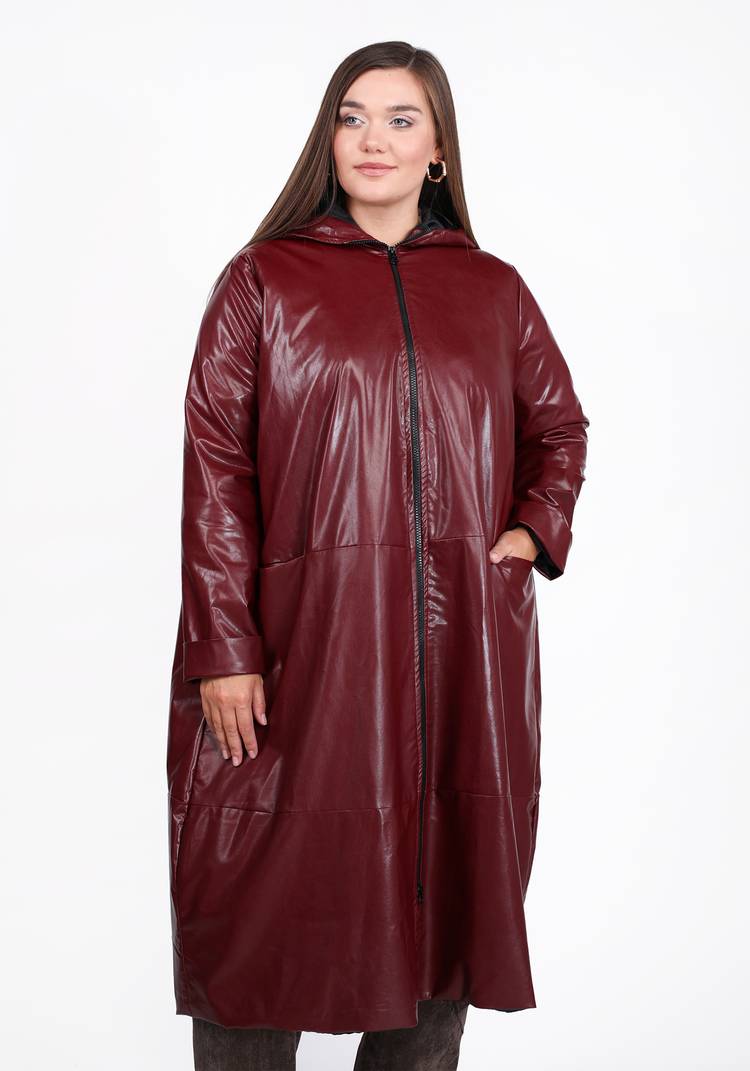 Пальто из эко-кожи на молнии шир.  750, рис. 2