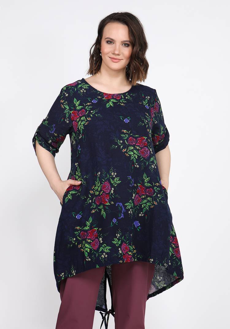 Туника Цветочный рай шир.  750, рис. 6