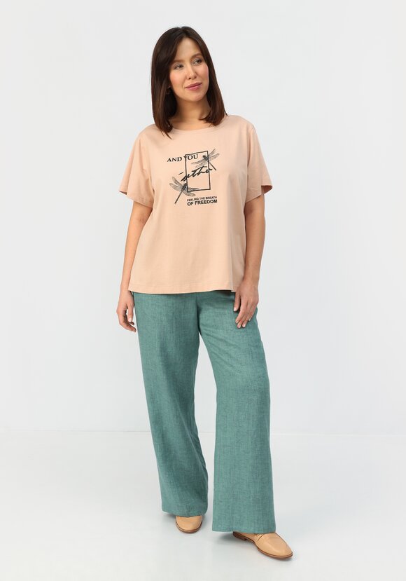 Футболка с дизайнерским принтом шир.  580, рис. 13