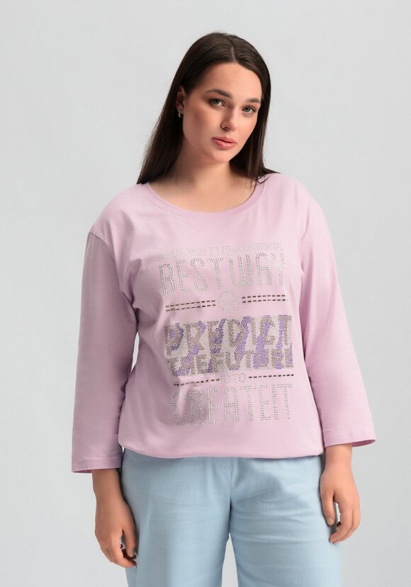 Лонгслив с декором из страз шир.  580, рис. 27