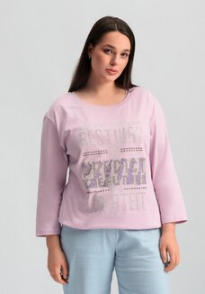 Лонгслив с декором из страз