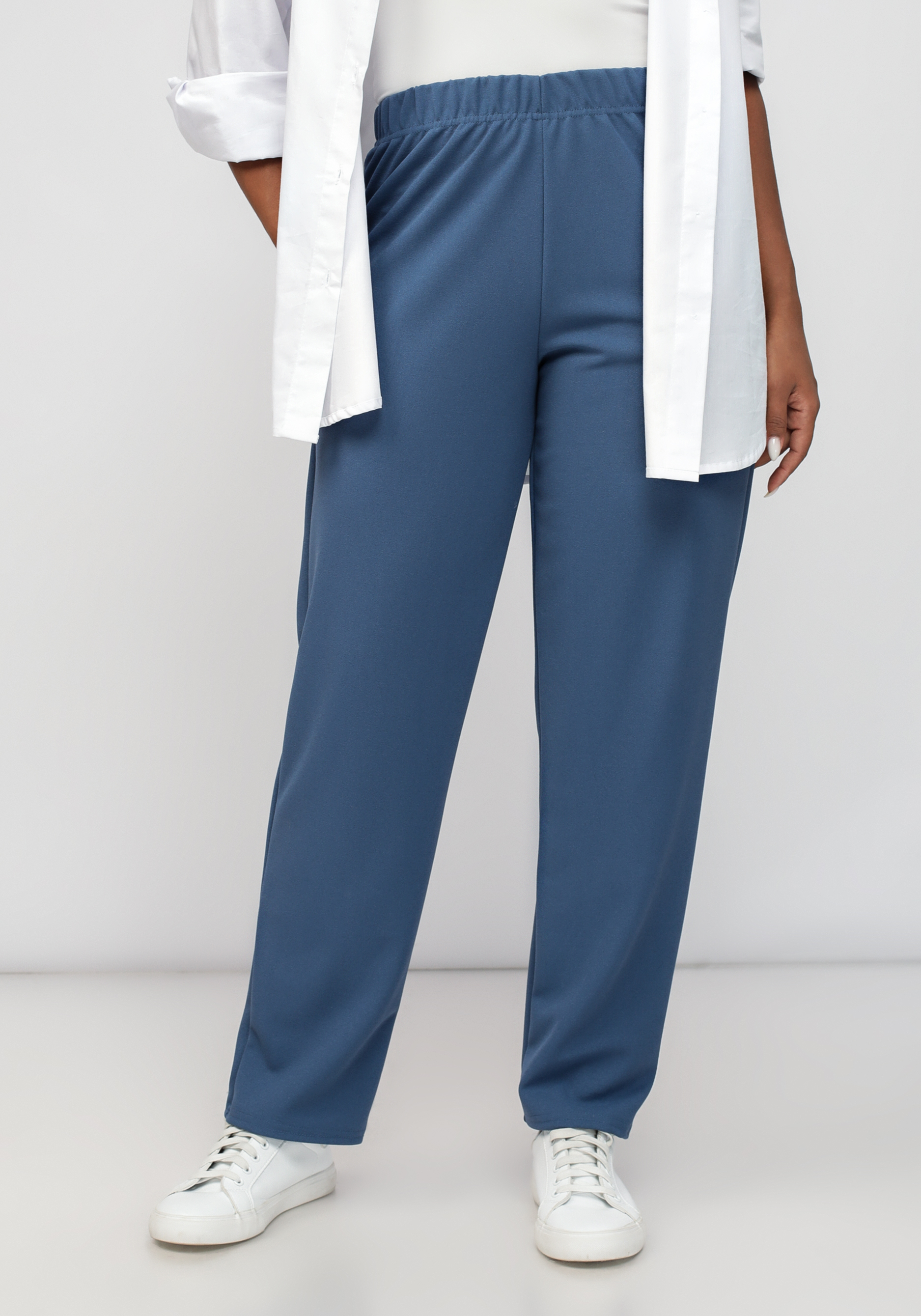 Женские брюки-стрейч "Анастасия" NATALI, цвет синий, размер 48