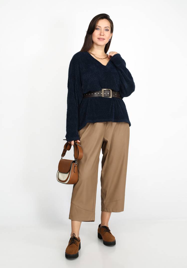 Брюки из экокожи на резинке шир.  750, рис. 7