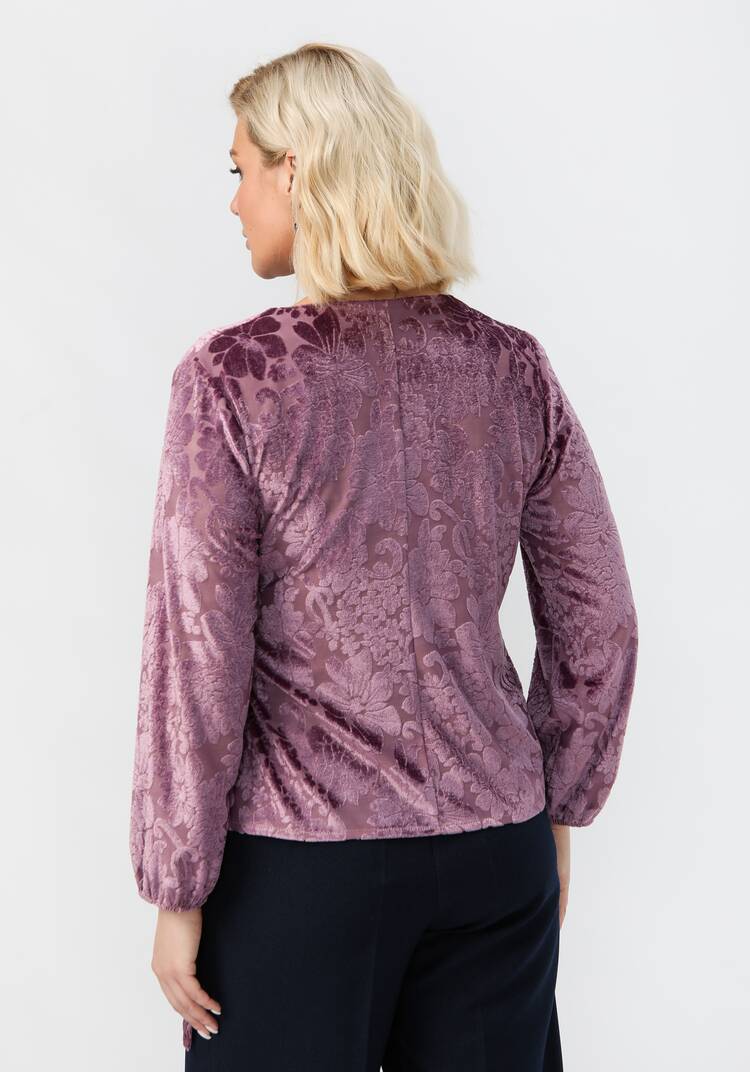 Блуза с цветочным принтом из бархата шир.  750, рис. 10