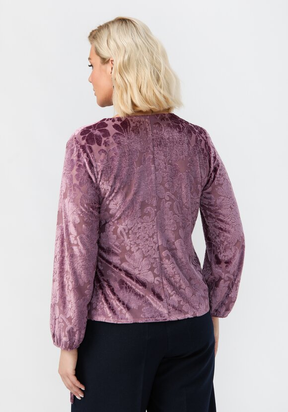 Блуза с цветочным принтом из бархата шир.  580, рис. 10