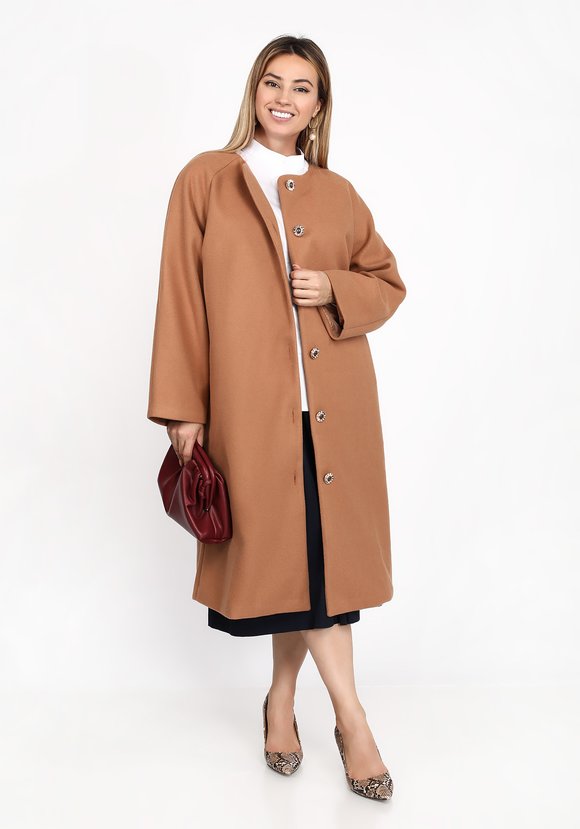 Пальто на пуговицах шир.  580, рис. 11