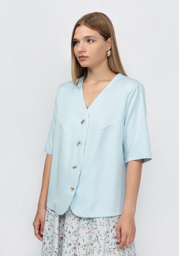 Комплект: блузат+юбка c цветочным принтом шир.  580, рис. 10