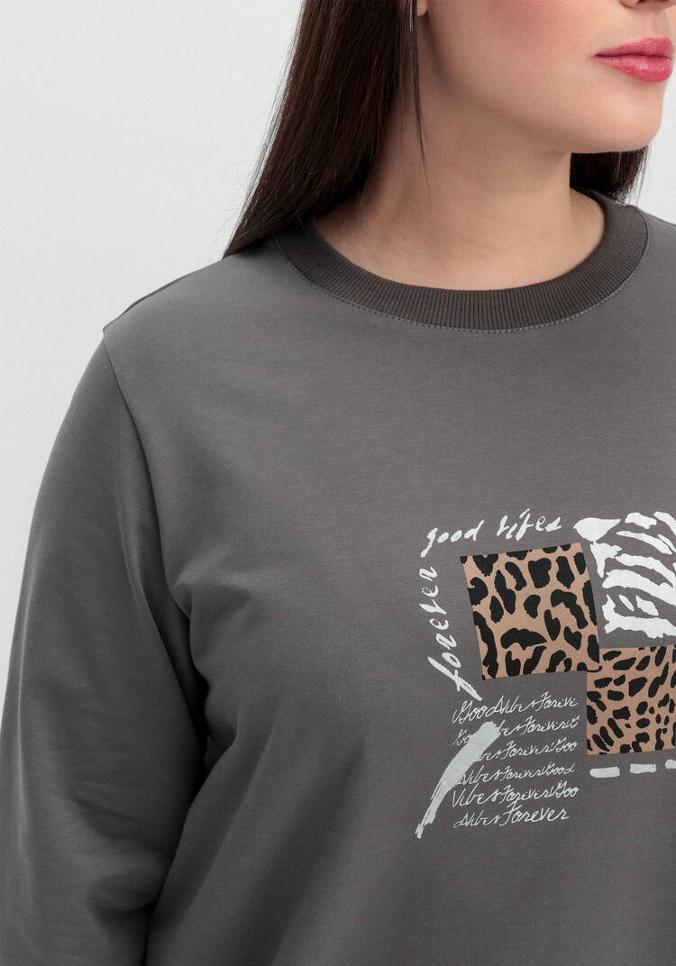 Комплект (брюки и свитшот с принтом) шир.  750, рис. 53