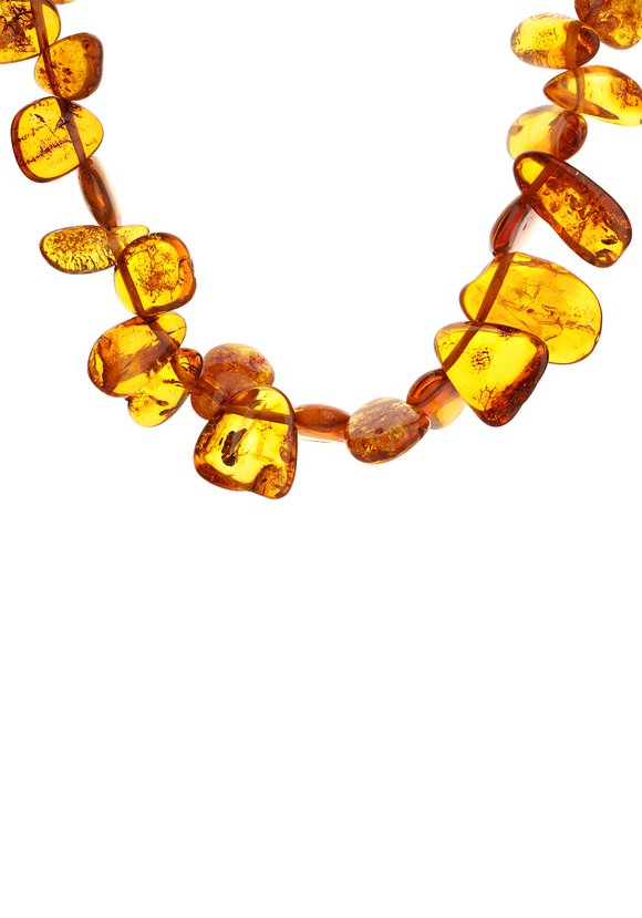 Бусы Янтарные лепестки шир.  580, рис. 2