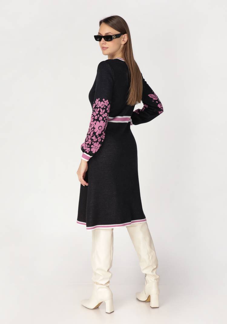 Платье женское с контрастным рисунком шир.  750, рис. 3