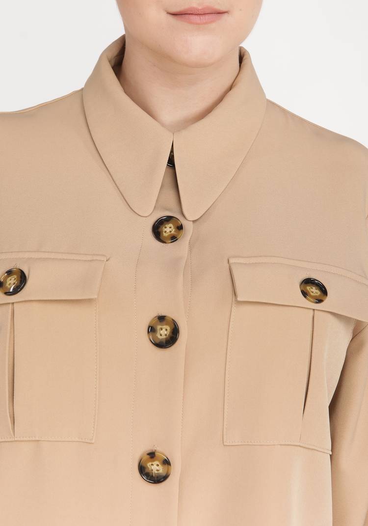 Рубашка утепленная в стиле сафари шир.  750, рис. 7